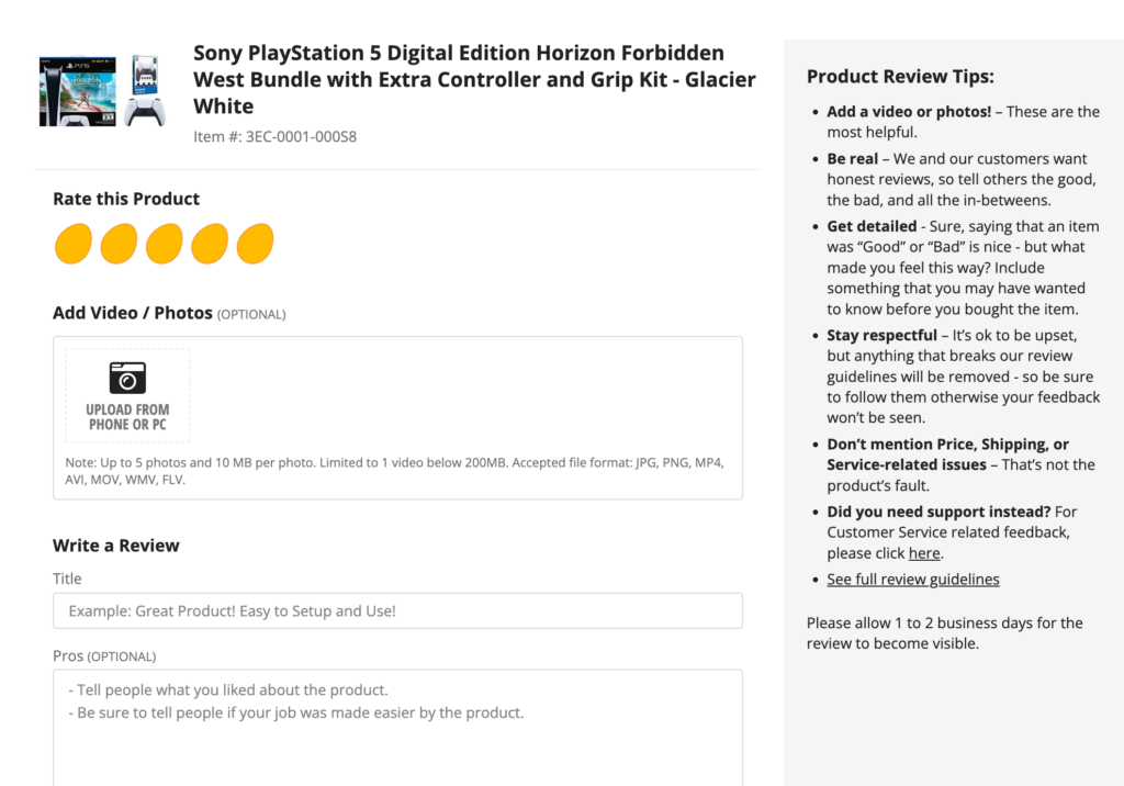 User Reviews and Feedback SONY PLAYSTATION 6